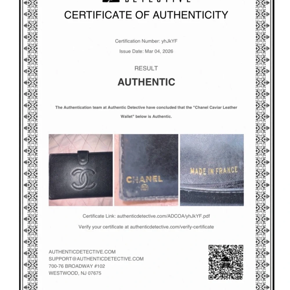 CHANEL Black Leather Wallet ✅AUTHENTIC ✅ with COA - Picture 9 of 9